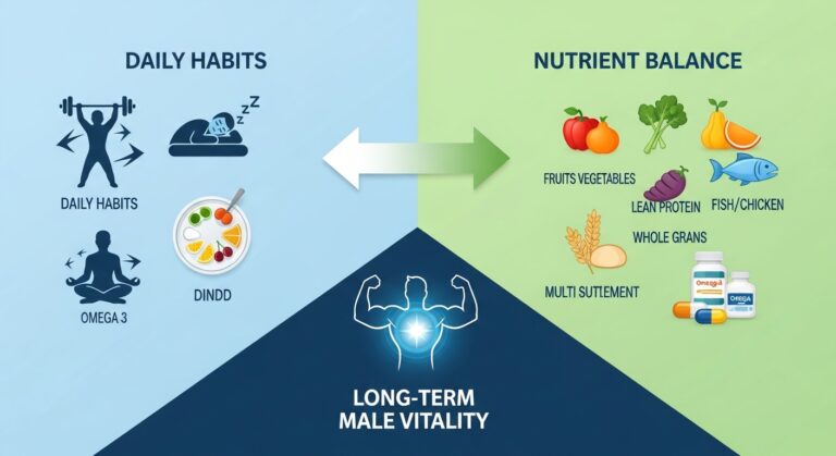 How Daily Habits and Nutrient Balance Support Long-Term Male Vitality
